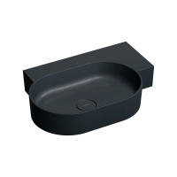 умивальник Omnires Parma M+ 64,5х44,5 кутовий, правий, matt black lava (OVO645UWPBLV)