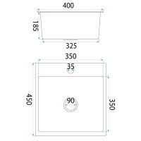 кухонна мийка Rea Leo 40x45 brush copper (ZLE-06016)