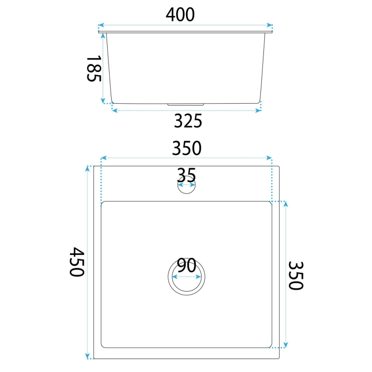 кухонна мийка Rea Leo 40x45 brush copper (ZLE-06016)
