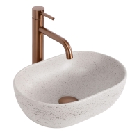 умивальник Rea Mira 37,5x25,5 накладний Greige матовий (REA-U3224)