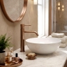 змішувач для умивальника Rea Lungo Diamond high brushed copper (REA-B9846)