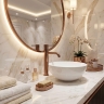 змішувач для умивальника Rea Lungo Diamond high brushed copper (REA-B9846)