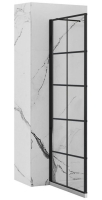душевая стенка Rea Molier 80x190 безопасное стекло, прозрачное, чёрный (REA-K8412)