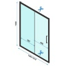 душові двері Rea Rapid Slide 150x195 безпечне скло, прозоре (REA-K6405)