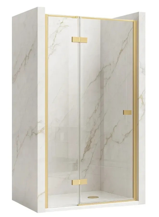 душевая дверь Rea Atlas 90x200 безопасное стекло, прозрачное, справа, gold brush (REA-K4671)