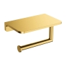 бумагодержатель с полкой Omnires Modern Project brushed gold (MP60511GLB)