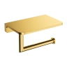 бумагодержатель с полкой Omnires Modern Project brushed gold (MP60511GLB)