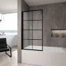 штора для ванни Rea Lagos-1 80x140 black скло прозоре (REA-K4570)