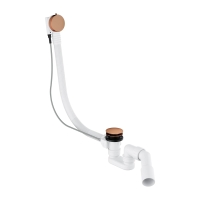 сифон для ванны с переливом Omnires CGS brushed copper (TK104-PLUS-3.77+64-SCPB)