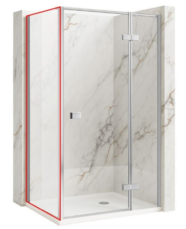 душова стінка Rea Atlas 80x200 безпечне скло, прозоре, chrome (REA-K4333)