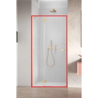 душевые двери Radaway Garda DWJ 100х195 левые, прозрачное стекло, матовое золото (10710100-99-01L)