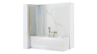 штора для ванны Rea Elegant 70x140 gold стекло прозрачное (REA-W5600)