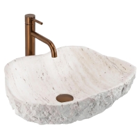 умывальник Rea Isla Shiro 49x37 матовый, белый, имитация камня (REA-U0642)