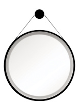 зеркало Isvea Marino 71,5x55x5 lacquered black (21SQ4004055I)
