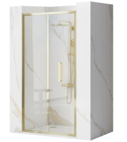 душевая дверь Rea Rapid Fold 90x195 безопасное стекло, gold (REA-K4129)