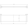 полочка Omnires Modern Project white matt (MP60930WM)