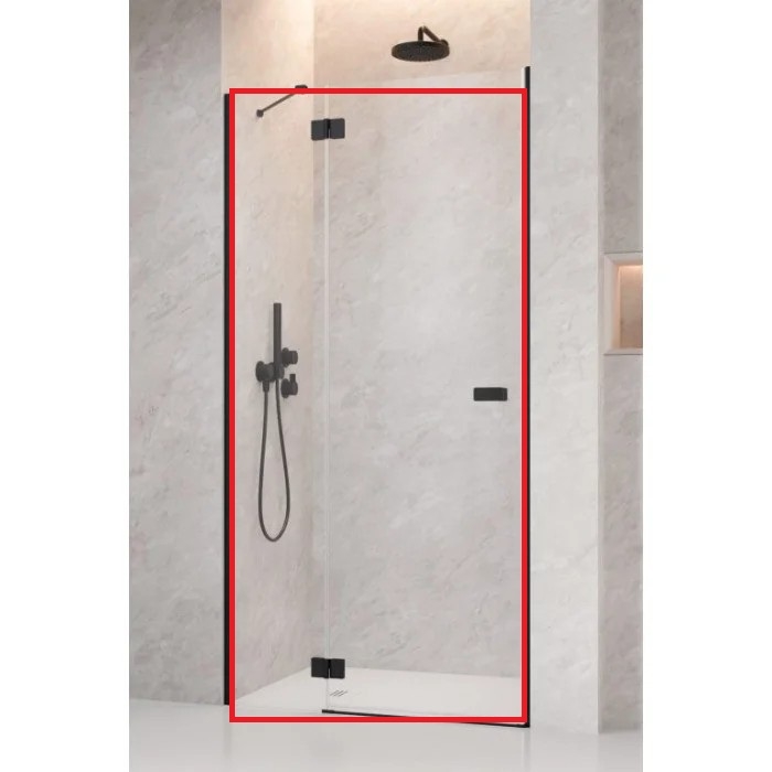 душевые двери Radaway Garda DWJ 100х195 левые, прозрачное стекло, черный (10710100-54-01L)