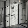 душова система для душу з термостатом Rea Lungo black (REA-P6733)