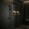 душова система для душу з термостатом Rea Lungo black (REA-P6733)