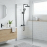 душова система для душу з термостатом Rea Lungo black (REA-P6733)