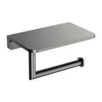 бумагодержатель с полкой Omnires Modern Project brushed graphite (MP60511GR)