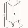шкафчик Isvea Supra 40x105,8x37,7 left, light grey (27SP3108440I)