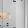 штора для ванны Radaway Essenza New Black PND II 120x150 левая, безопасное стекло, прозрачное, чёрная (110002120-54-01L)