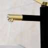 смеситель для умывальника Rea Smart черный, золото, высокий (REA-B7402)