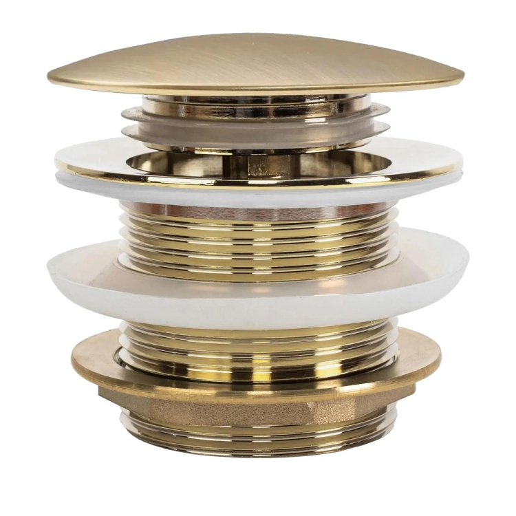 донний клапан Rea із системою click-clack, універсальний, золотий матовий (REA-W2012)