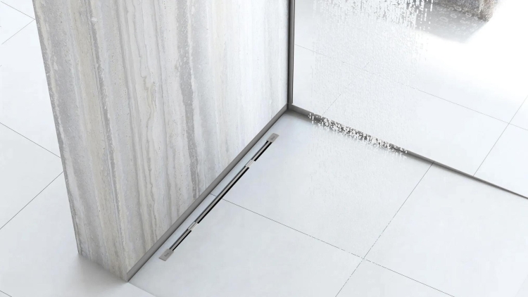 плінтус для душового піддону Rea 130 см nickel (REA-K4300)