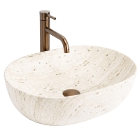 умивальник Rea Amelia 48x34,5 накладний Travertine матовий (REA-U4210)