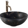 умивальник Rea Stella 35,5x35,5 black marble brush (REA-U9086)