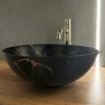 умивальник Rea Stella 35,5x35,5 black marble brush (REA-U9086)