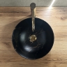 умивальник Rea Stella 35,5x35,5 black marble brush (REA-U9086)
