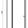 Душевые двери Radaway EOS II DWS 140x195, левые, стекло прозрачное (3799456-01L)
