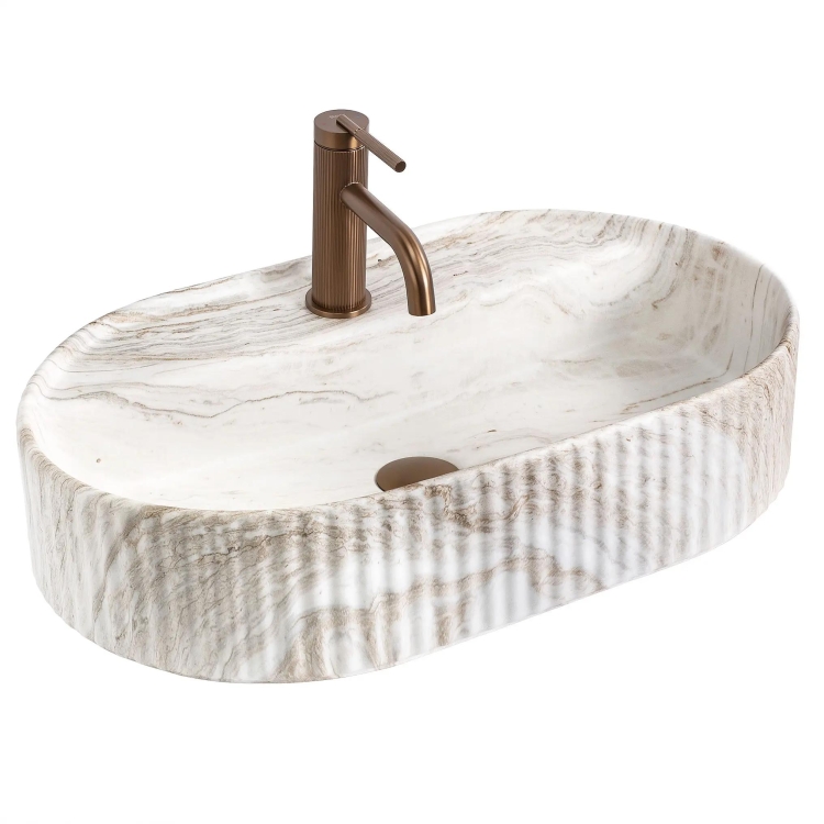 умывальник Rea Marcela Kallisto 60x37 матовый, бежевый (REA-U3517)