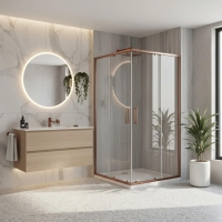 душевая кабина Rea City 80x100x190 transparent, brush copper (REA-K6981)