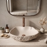 умивальник Rea Isla 49x37 накладний Warm Beige матовий (REA-U7882)