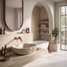 умивальник Rea Isla 49x37 накладний Warm Beige матовий (REA-U7882)