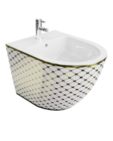 биде Lavita Sofi Checked Gold 49x36,5 подвесное (5900378334026)