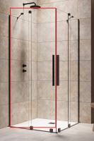 душевая кабина Radaway Furo KDD 100x200 левая, стекло прозрачное, черный (10105100-54-01L)