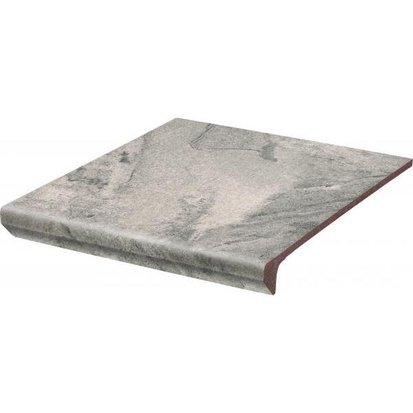 ступень с капиносом Paradyz Mattone 30x33 pietra grafit, mat, structura