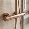 душевая система Rea Parot Light с термостатом brushed copper (REA-P9672)