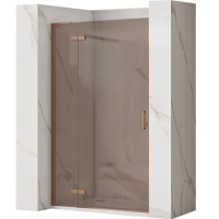 душові двері Rea Hugo 200,5x80 безпечне скло, brown, brush copper (REA-K6960)