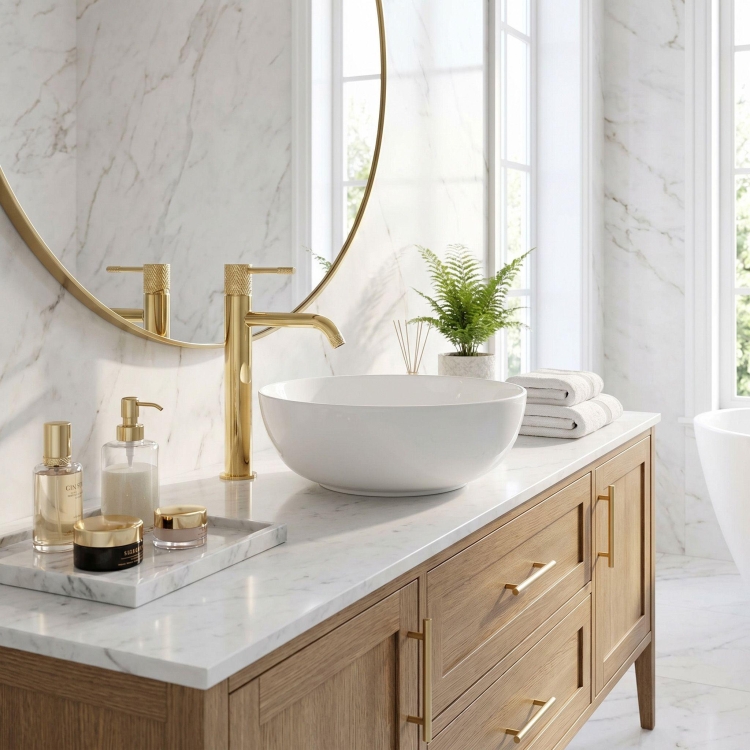 смеситель для умывальника Rea Venti high gold (REA-B9781)