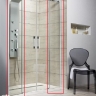 збоку стінка Radaway Espera DWD 180х200 прозоре скло, хром (380228-01)