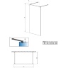 душевая перегородка Radaway Modo XI 120x200 безопасное стекло, frame, чёрная (388324-54-58)