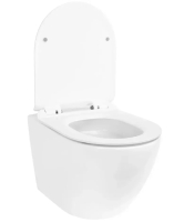 унитаз Rea Carter Tornado 49х37 подвесной, сиденье дюропласт медленнопадающее, white (REA-C4801)