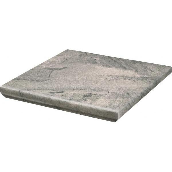 ступень с капиносом Paradyz Mattone 33x33 pietra grafit, mat, structura