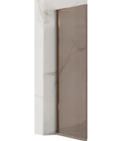 душова стінка Rea Hugo 80х200,5 безпечне скло, прозоре, brown/copper brush (REA-K6964)